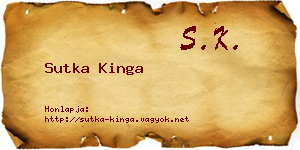Sutka Kinga névjegykártya