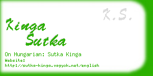 kinga sutka business card